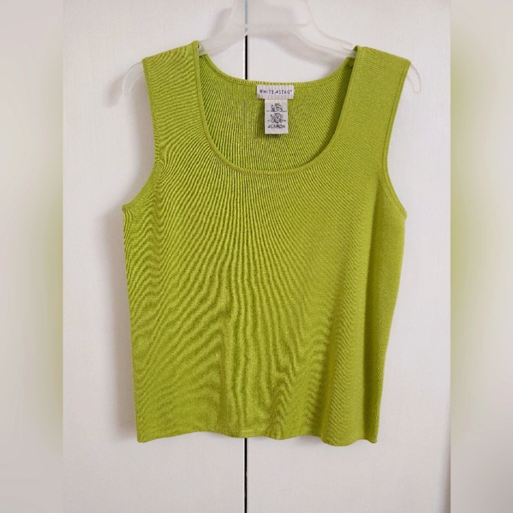 White Stag Green Sleeveless Sweater Top - Size Medium